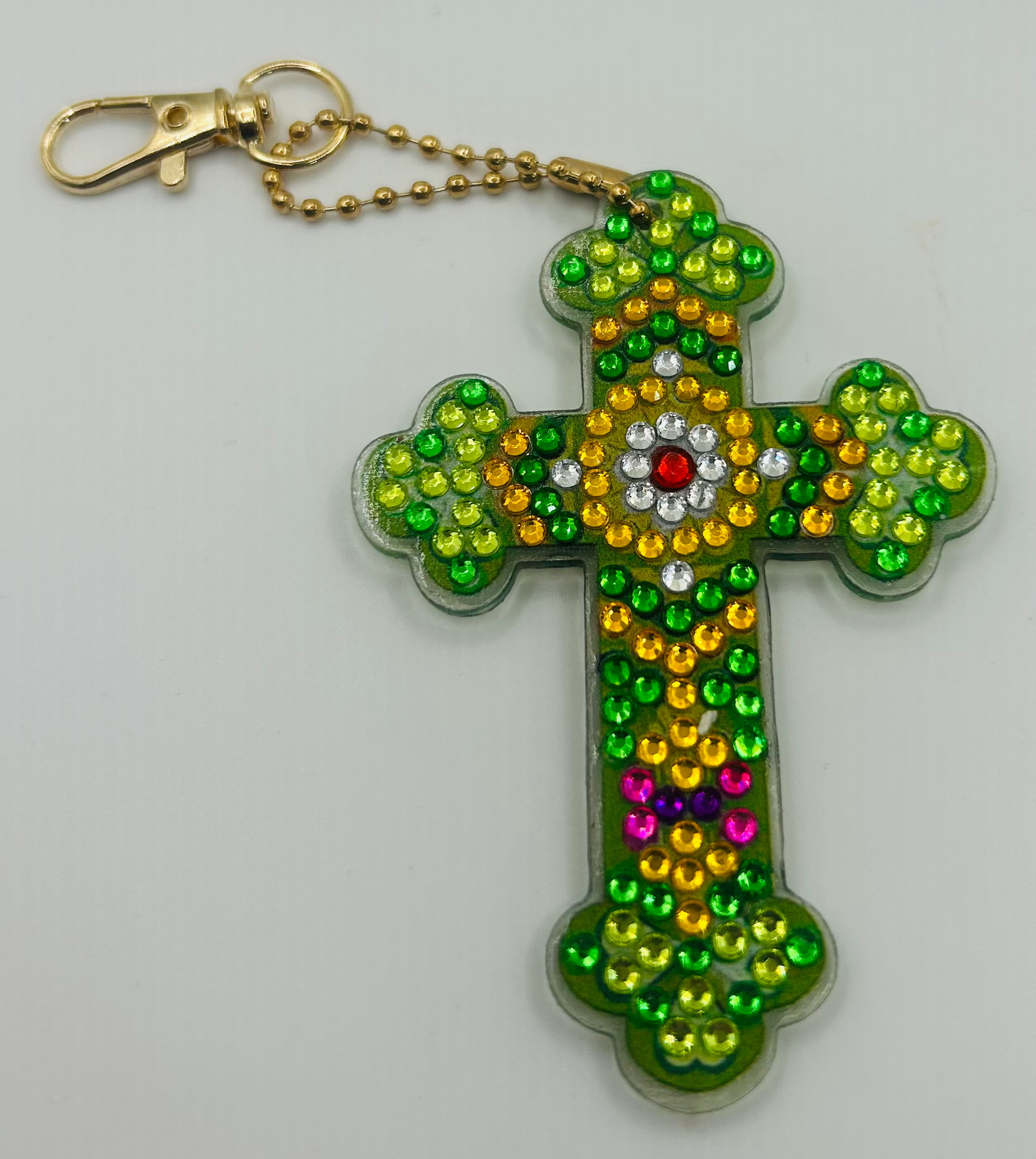 Light and Dark Green Mini Purse Charm