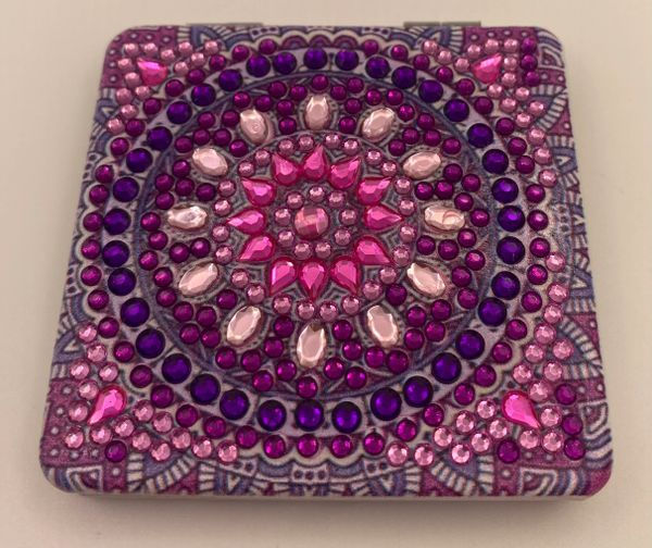 Decorative Jewel Compact Mirror