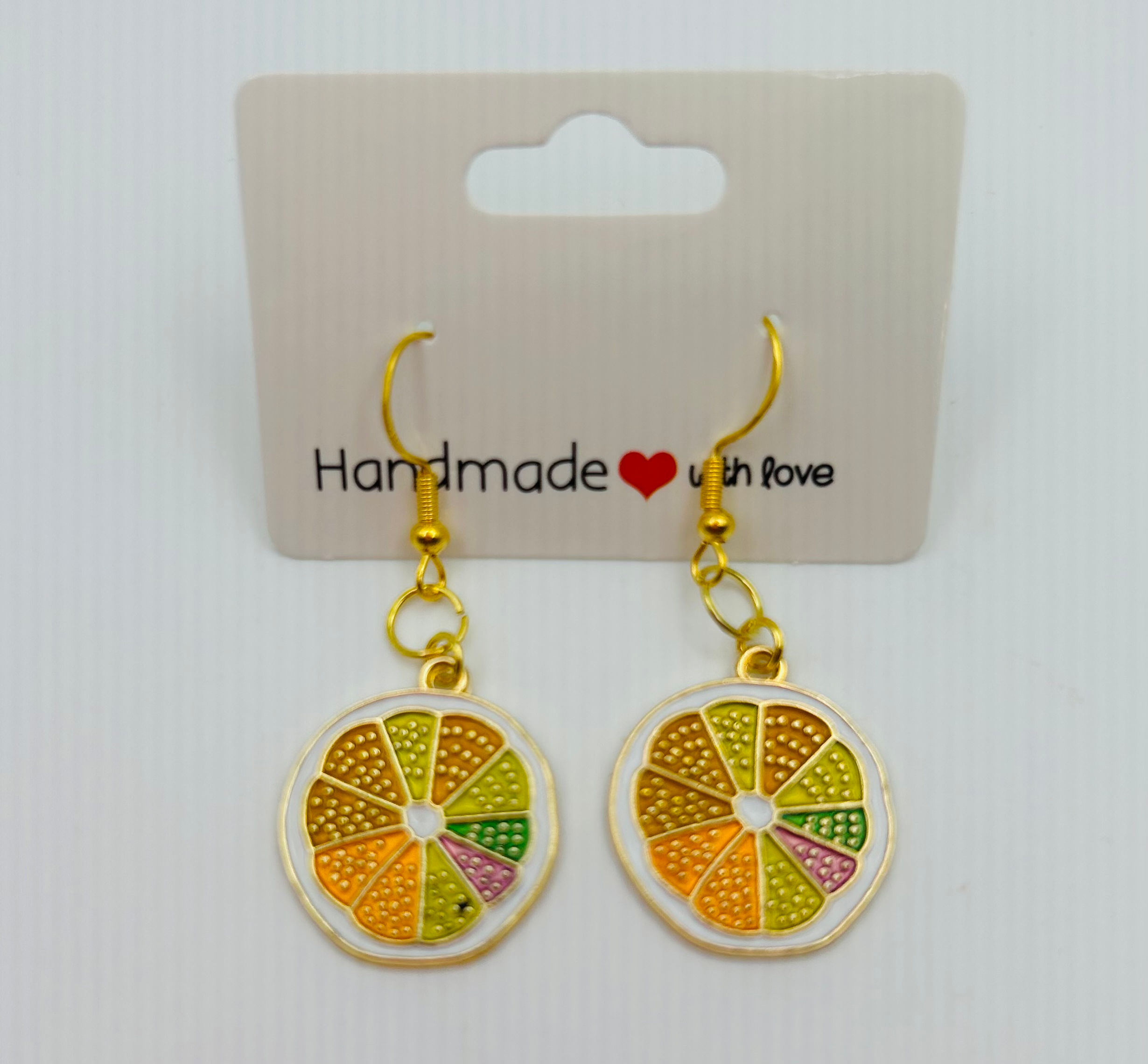 Citrus Slice Dangle Earrings