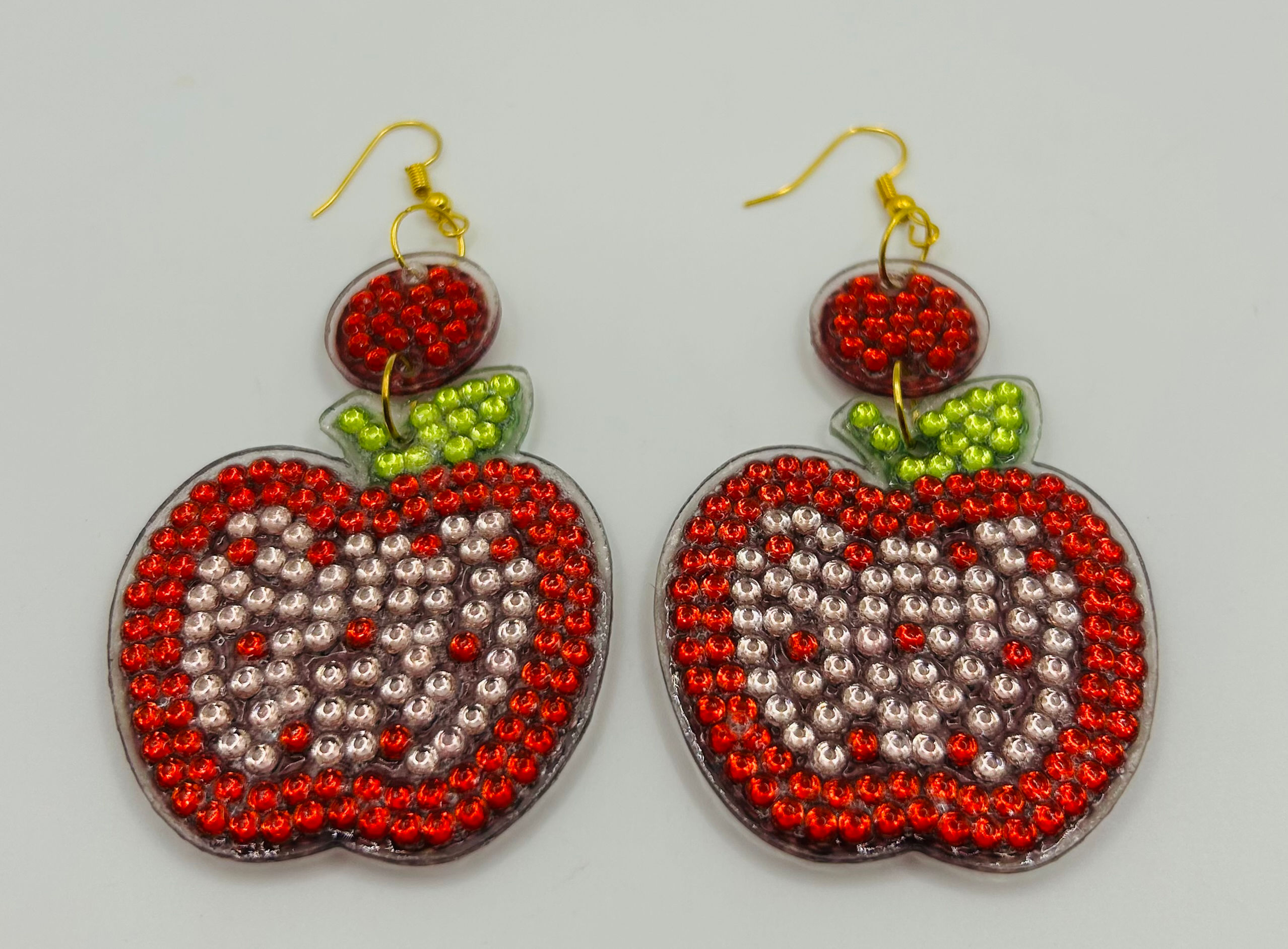 Apple Diamond Art Earrings