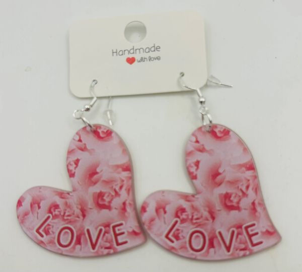 Handmade Rose "Love" Handmade Earrings