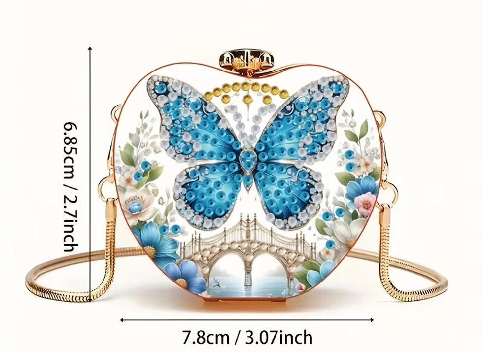 Thumbnail: Butterfly Mini Purse with Gold Chain