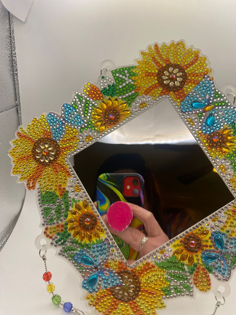 Thumbnail: Square Sunflower & Butterfly Accent Mirror