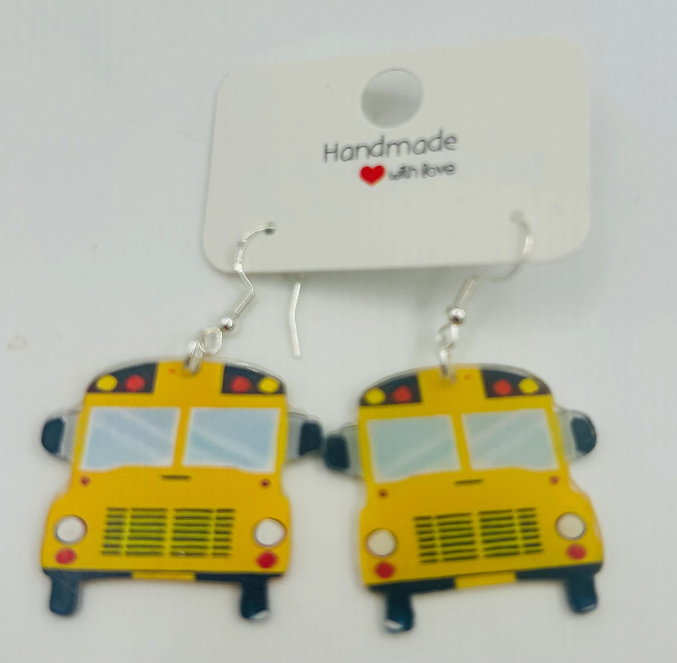 Acrylic School Bus Earrings