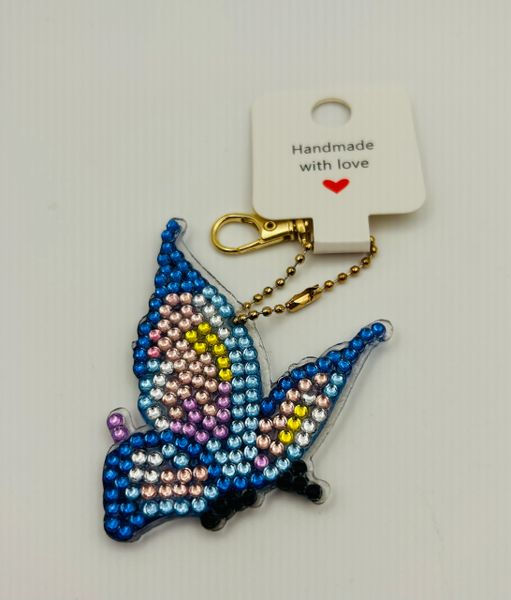 Blue pastel Butterfly Purse Charm