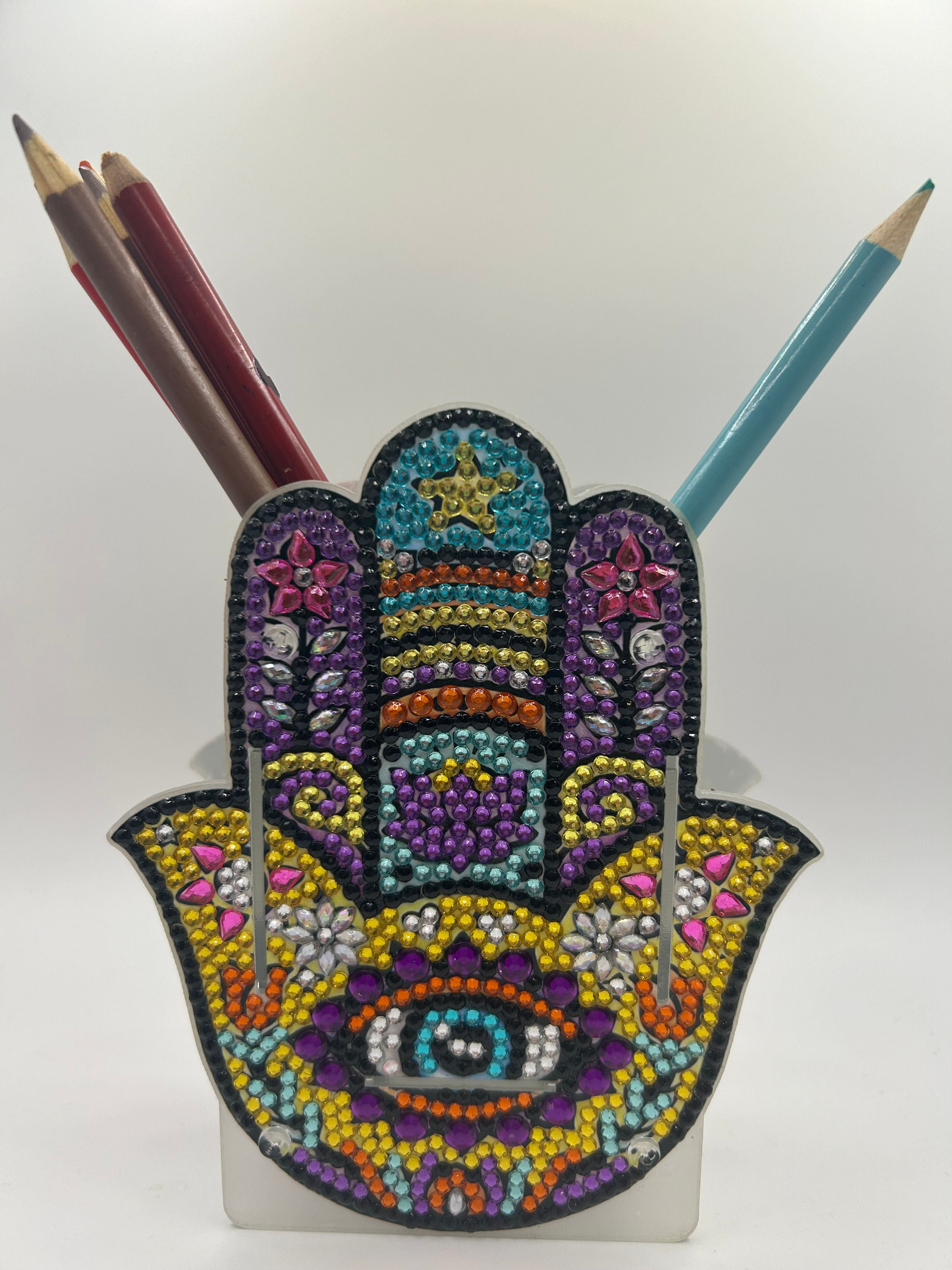Evil Eye Hand Diamond Art Pen Holder