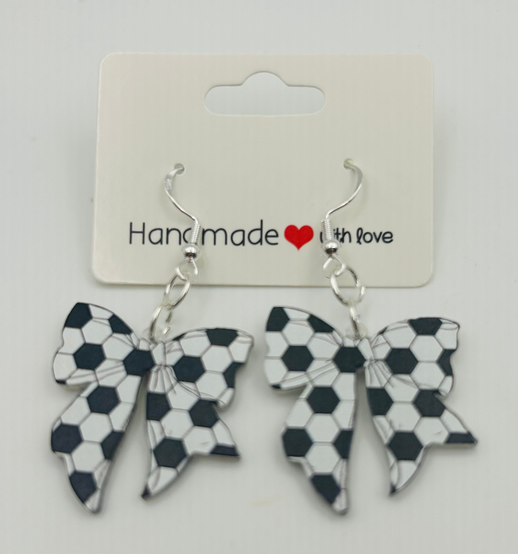 Soccer Bow Earrings