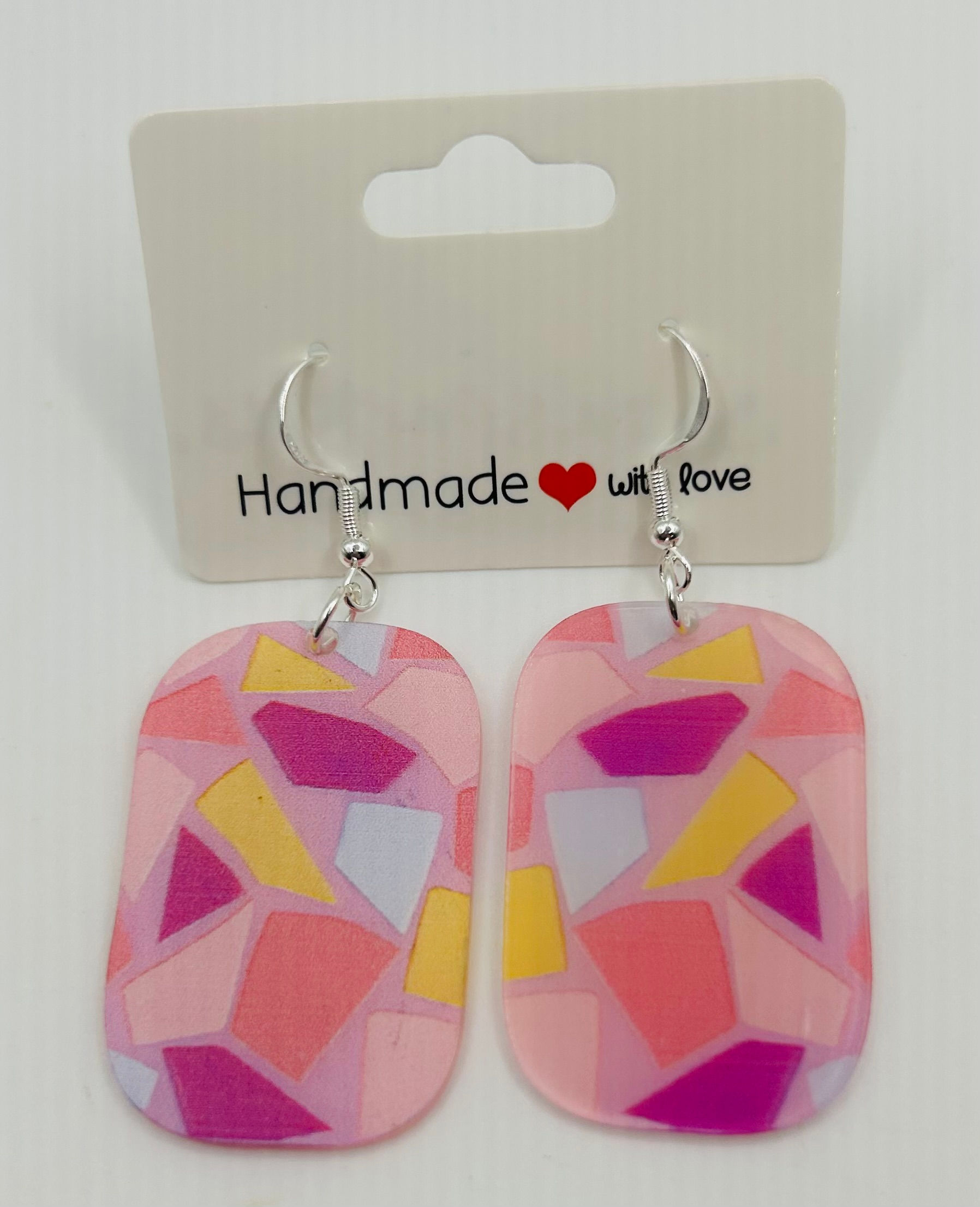 Pink Mosaic Earrings