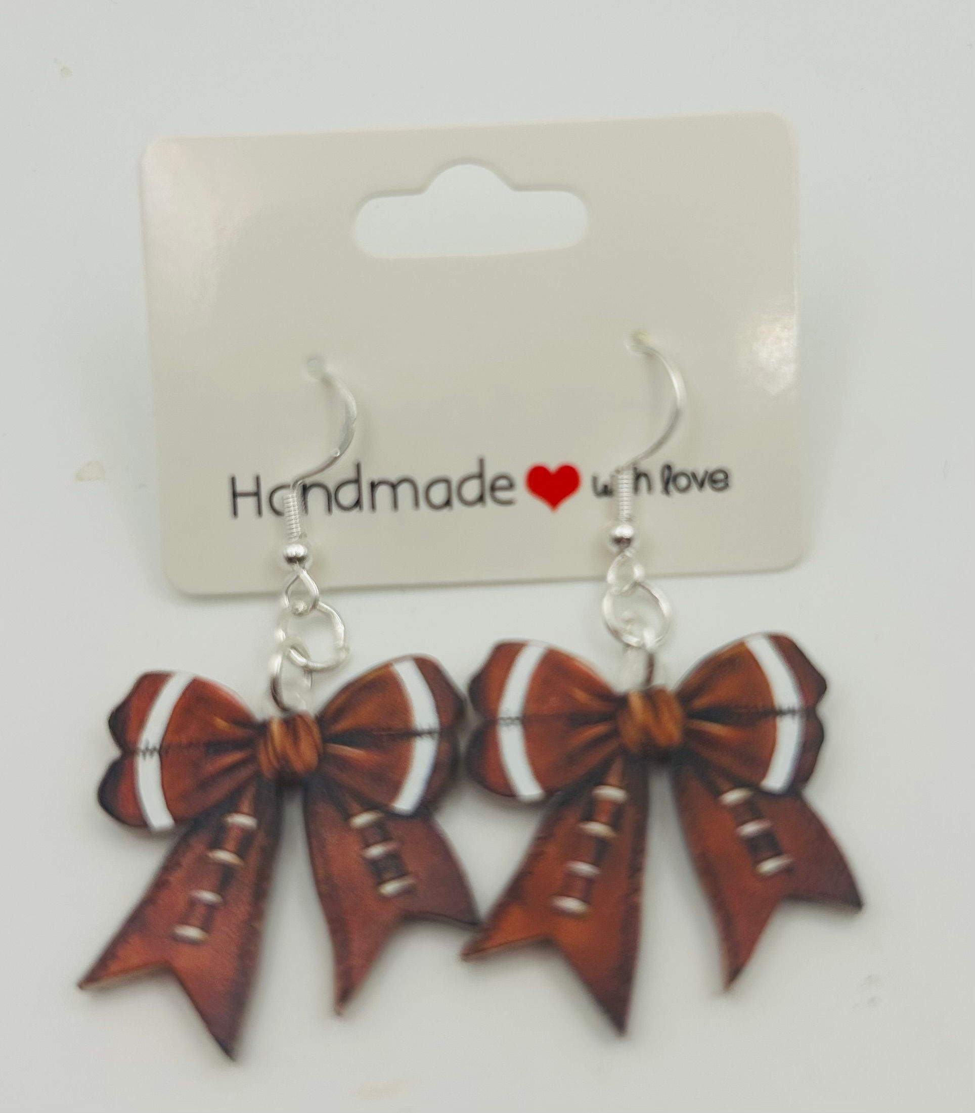 Football Bow Earrings