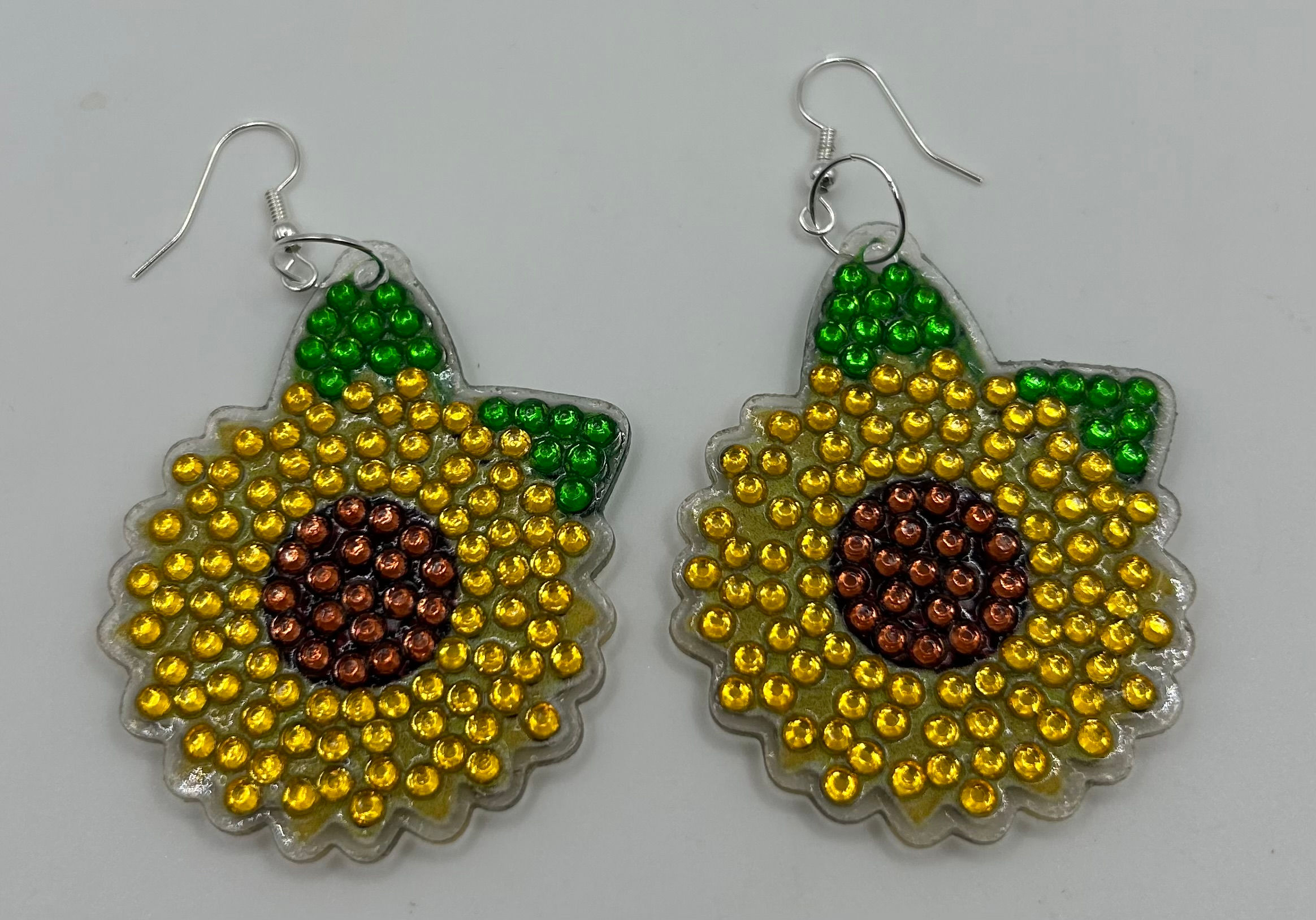 Sunflower Diamond Art Earrings