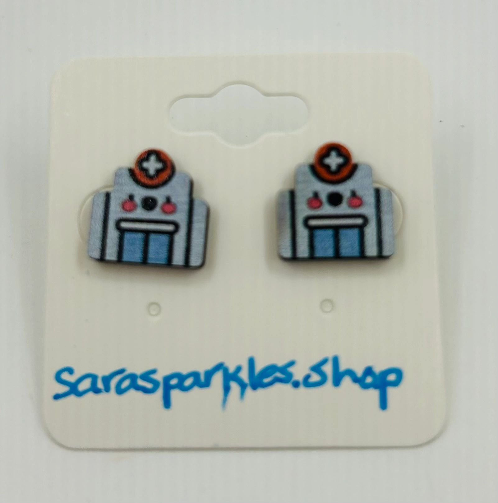 Hospital Wooden Stud Earrings
