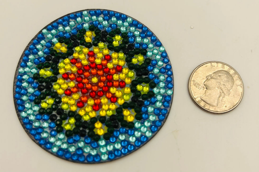 Thumbnail: Blue Sunburst Rhinestone Magnet