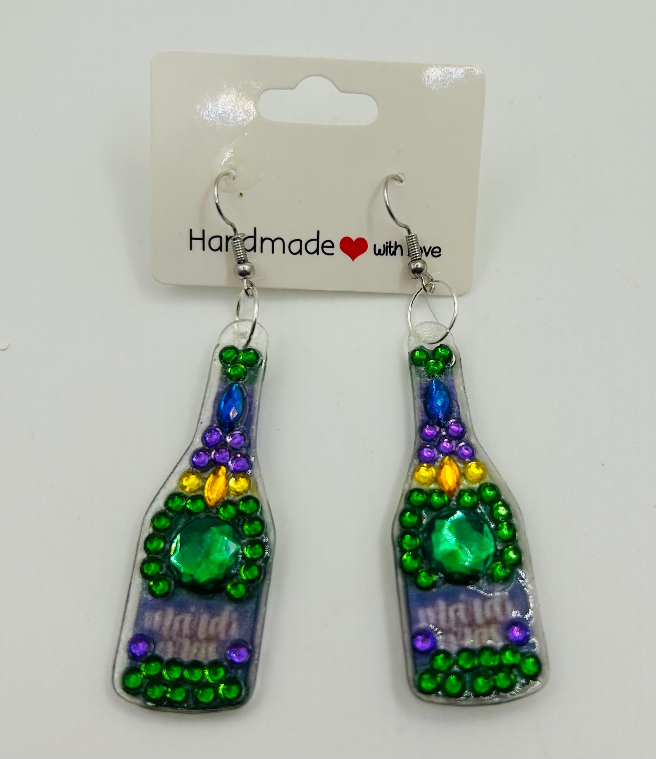 Champagne Diamond Art Earrings