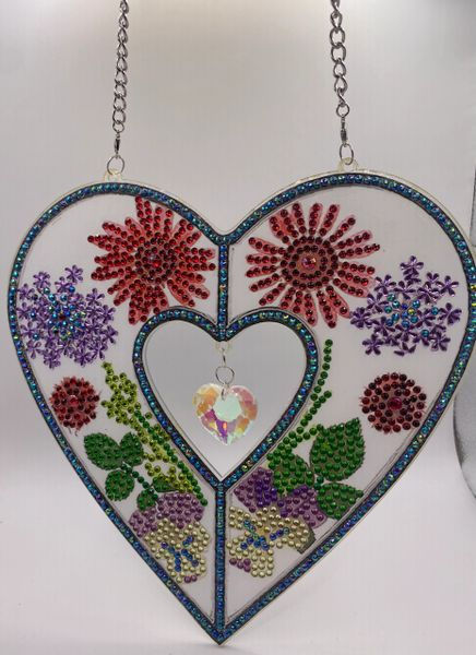 Sparkling Floral Heart Suncatcher 🌸💖✨