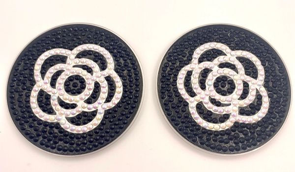 Black and White Floral Coasters