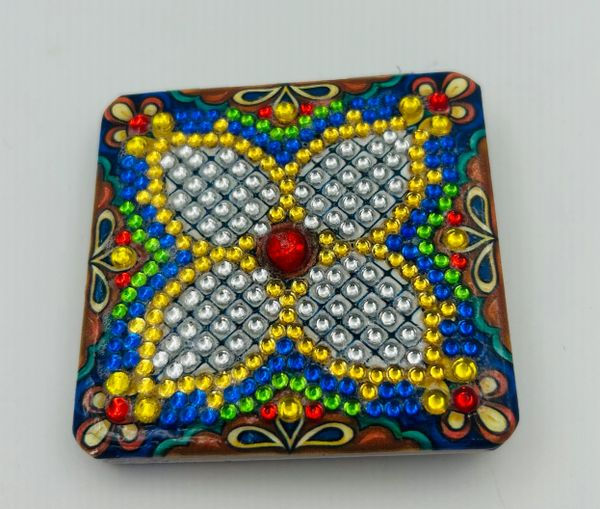 Decorative Compact Mirror with Mandala Design