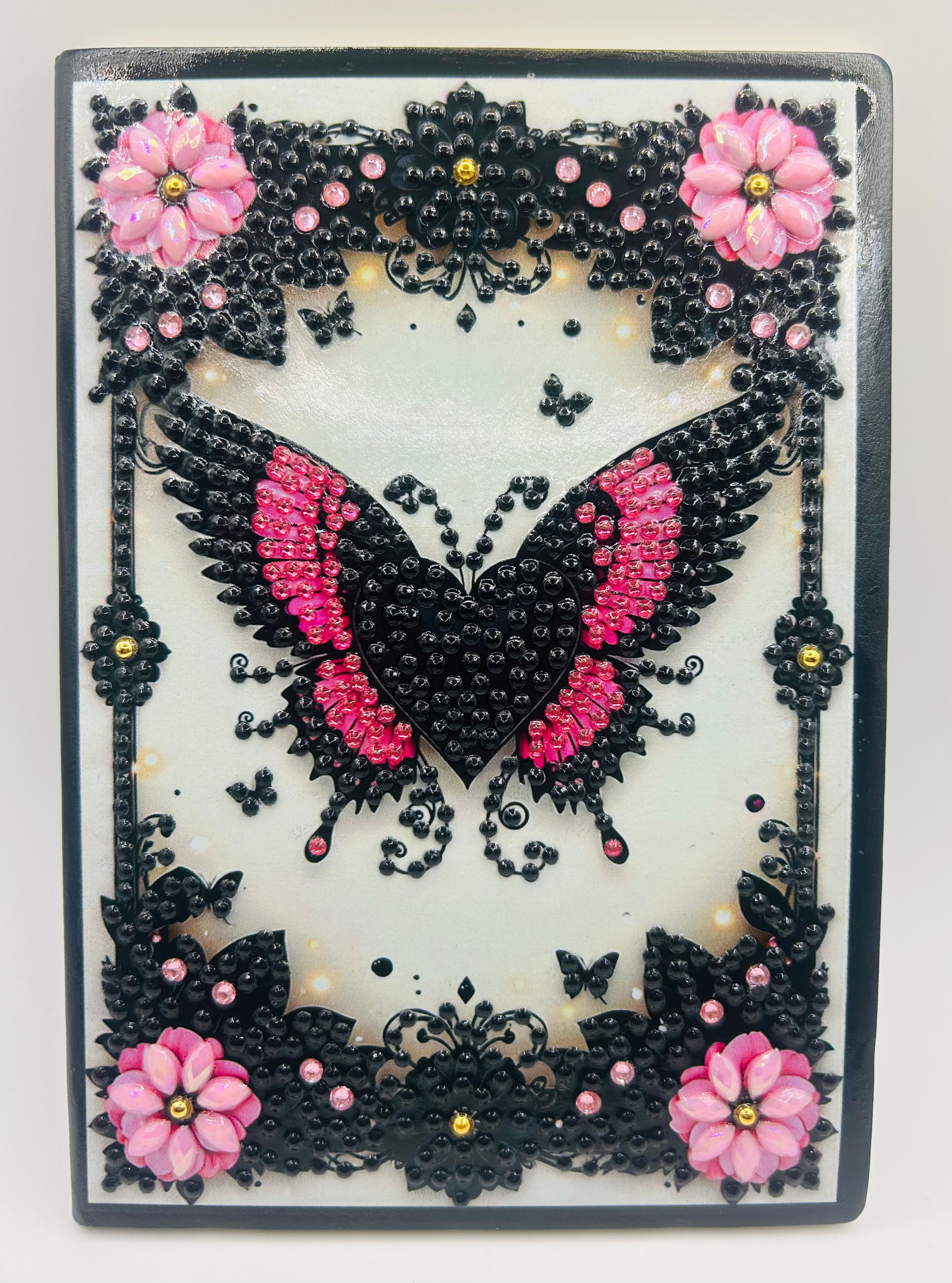Pink & Black Butterfly Journal