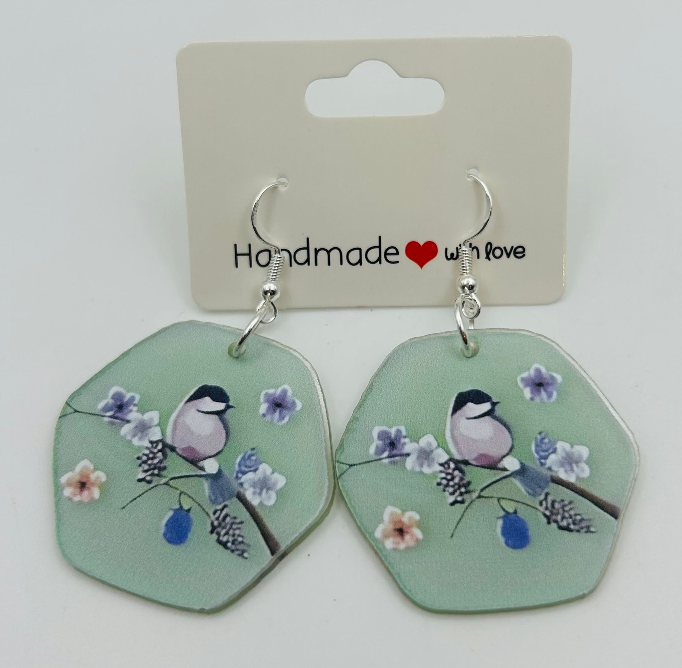 Green Bird Earrings