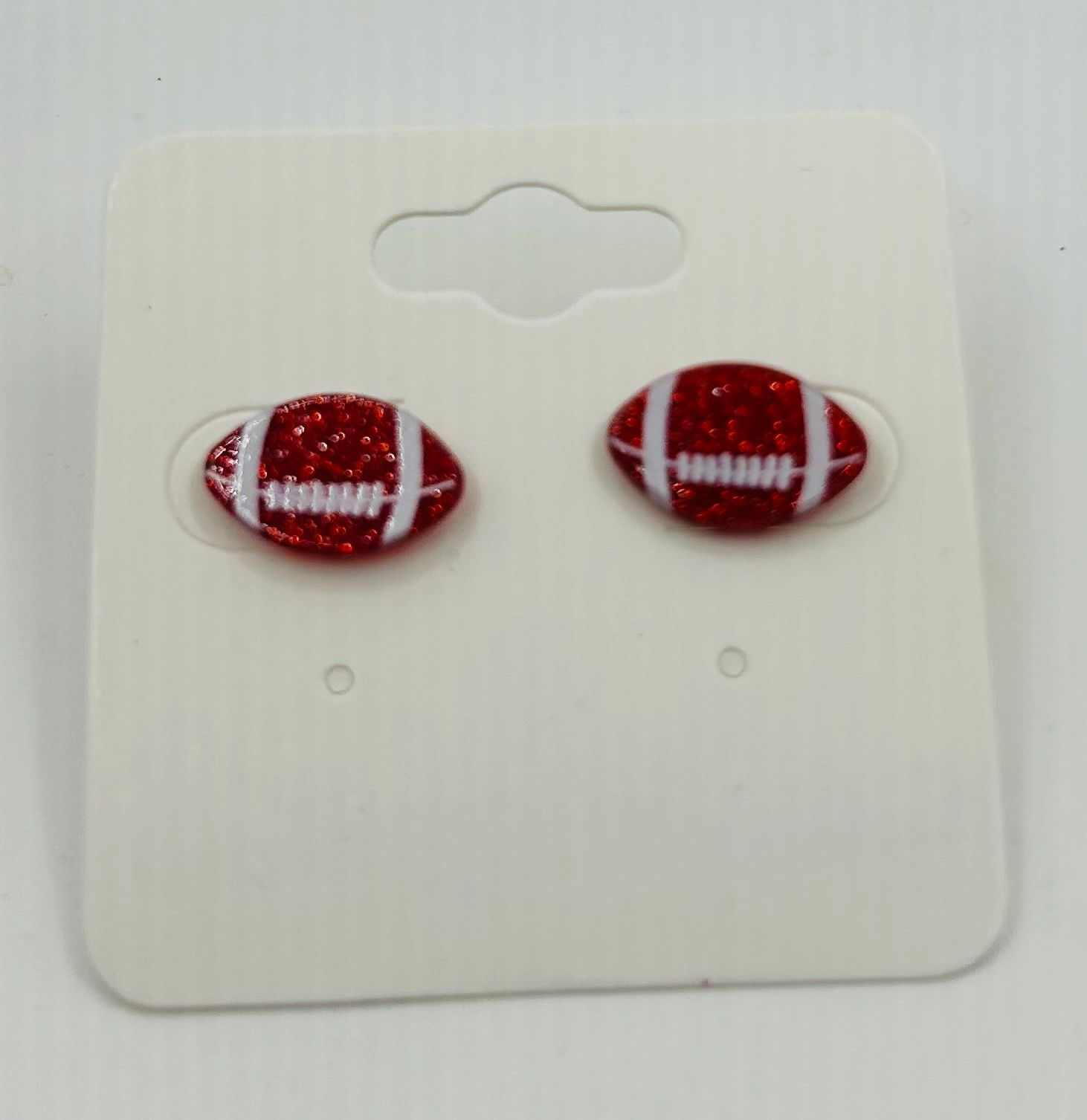 Sparkling Football Stud Earrings