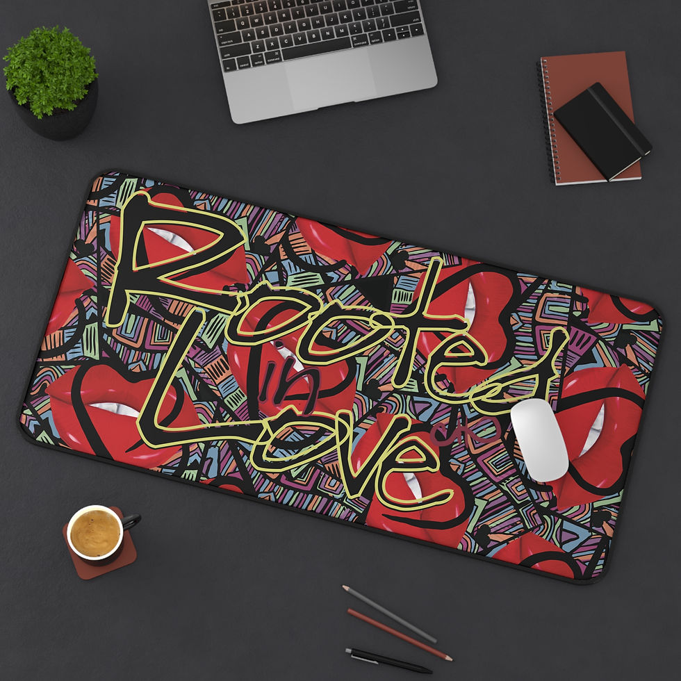 Thumbnail: Rooted in Love Desk Mat - Stylish Desk Mat for Home Office Decoration