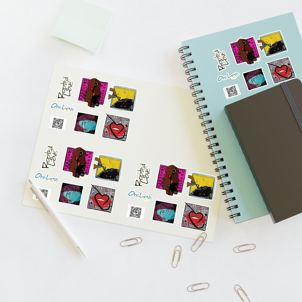 Thumbnail: Die Cut Sticker Sheets - Rooted in Love Design