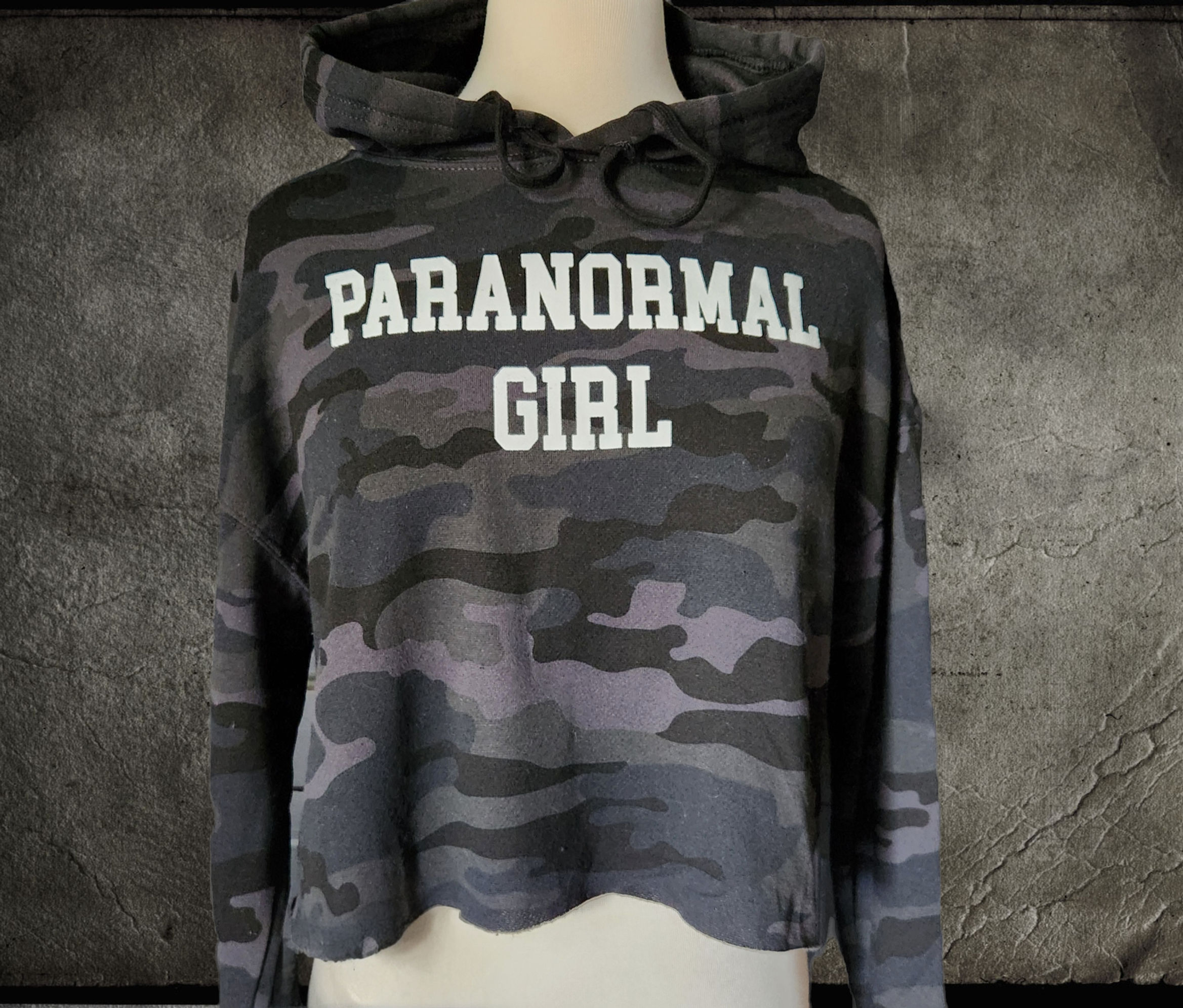 Cropped Camo Hoodie