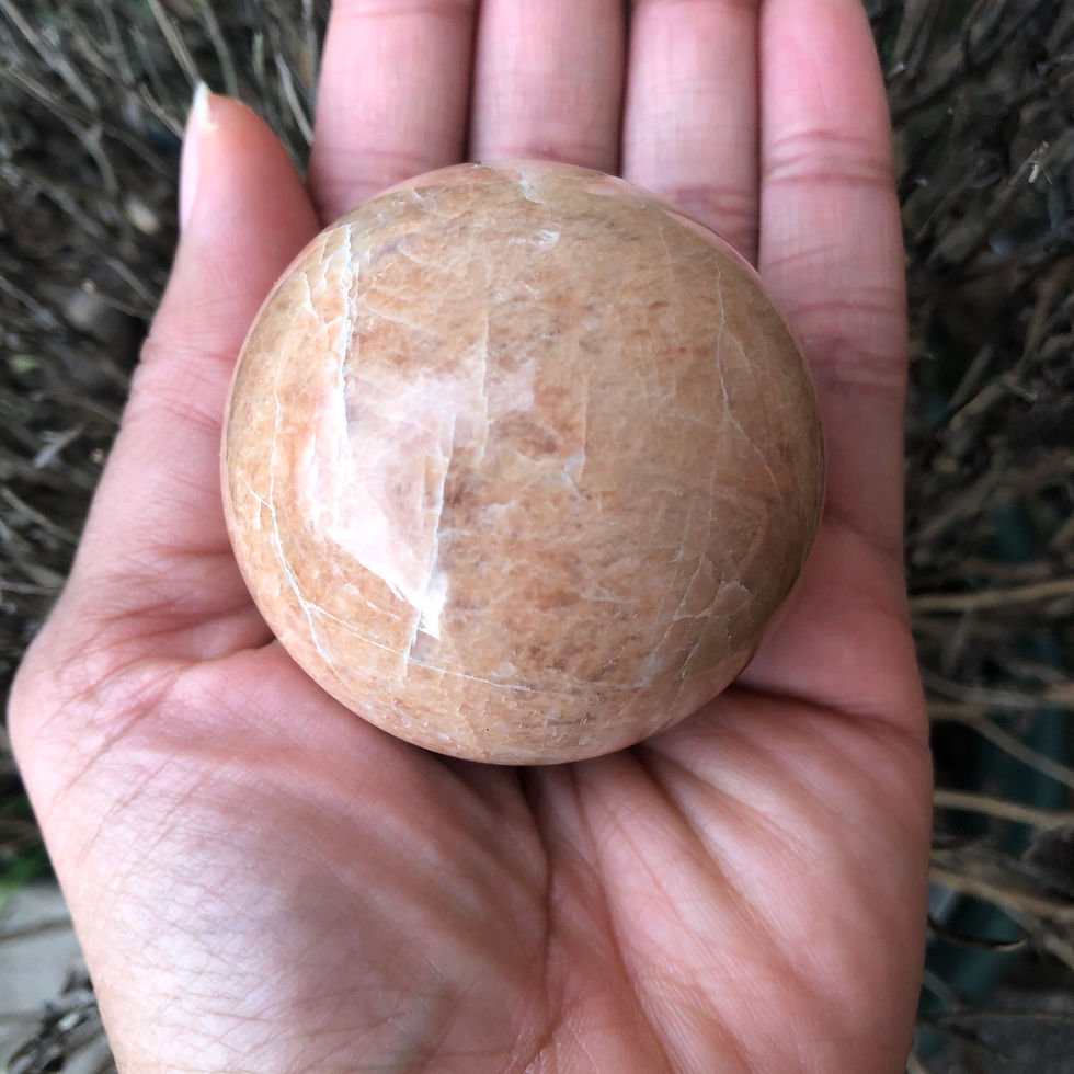 Thumbnail: Peach Moonstone Sphere w/ Stand