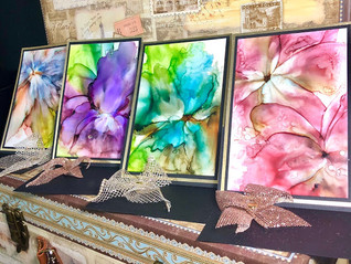 Oct. 1, 2018, Alcohol Ink Demo by Sheila Wy. Should Be Fun!