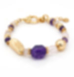 Pulsera Etnia Amatista y Cuarzo Rosa Luca Lorenzini