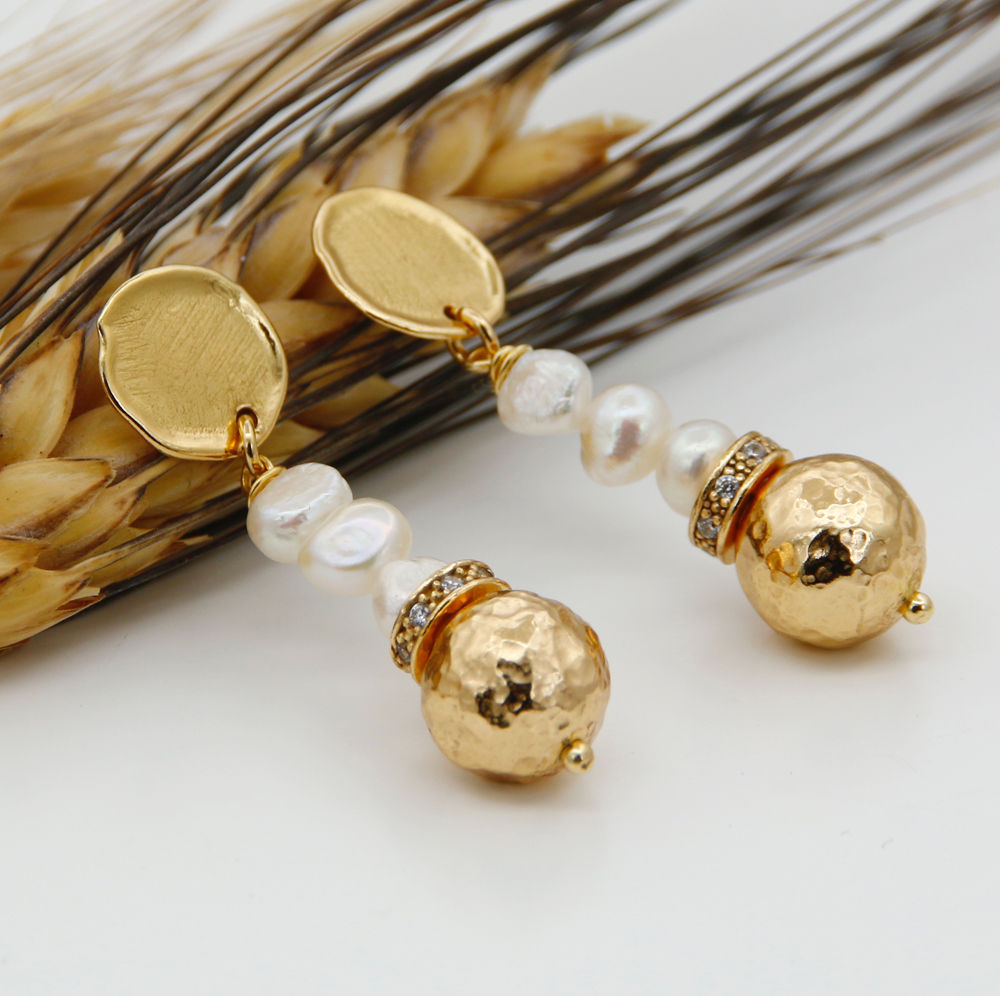 Pendientes Perlas Naturales Luca Lorenzini