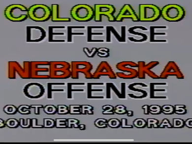 1995 - Nebraska Offense vs Colorado Defense