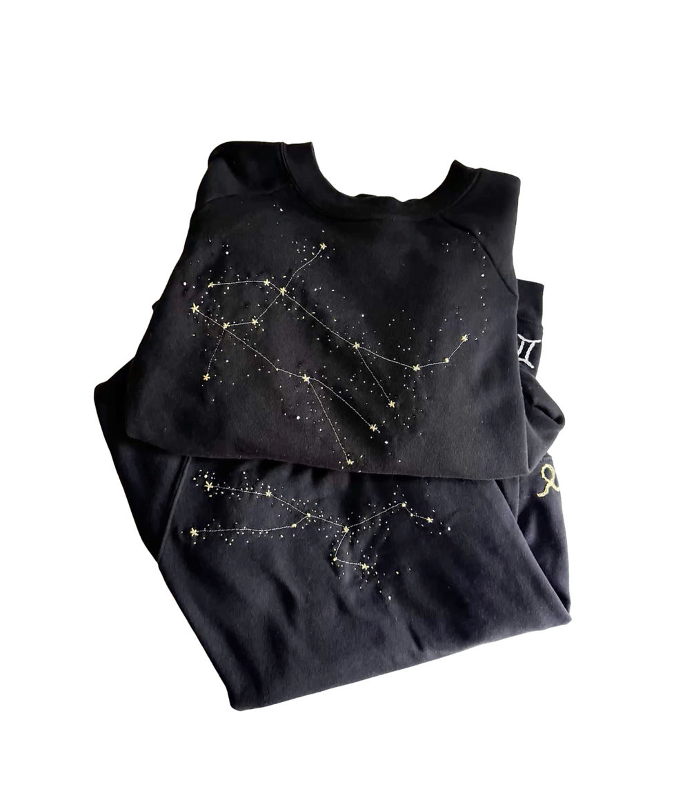 Thumbnail: Hand Embroidered, Custom Zodiac Constellation Sweatshirt.