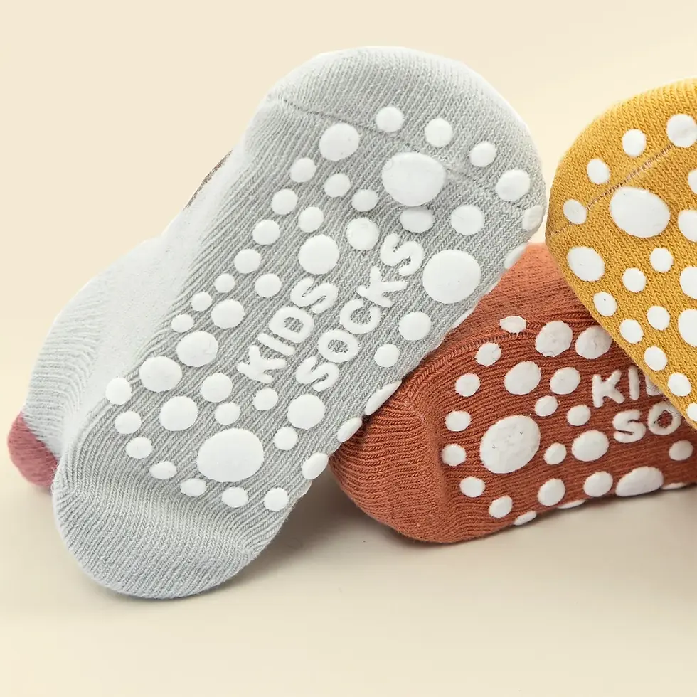 Thumbnail: 6 Pairs/Lot Tiny Steps™ Non-Slip Baby Socks