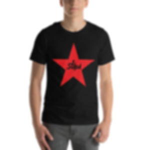SUPA Star Logo in Red on Unisex t-shirt