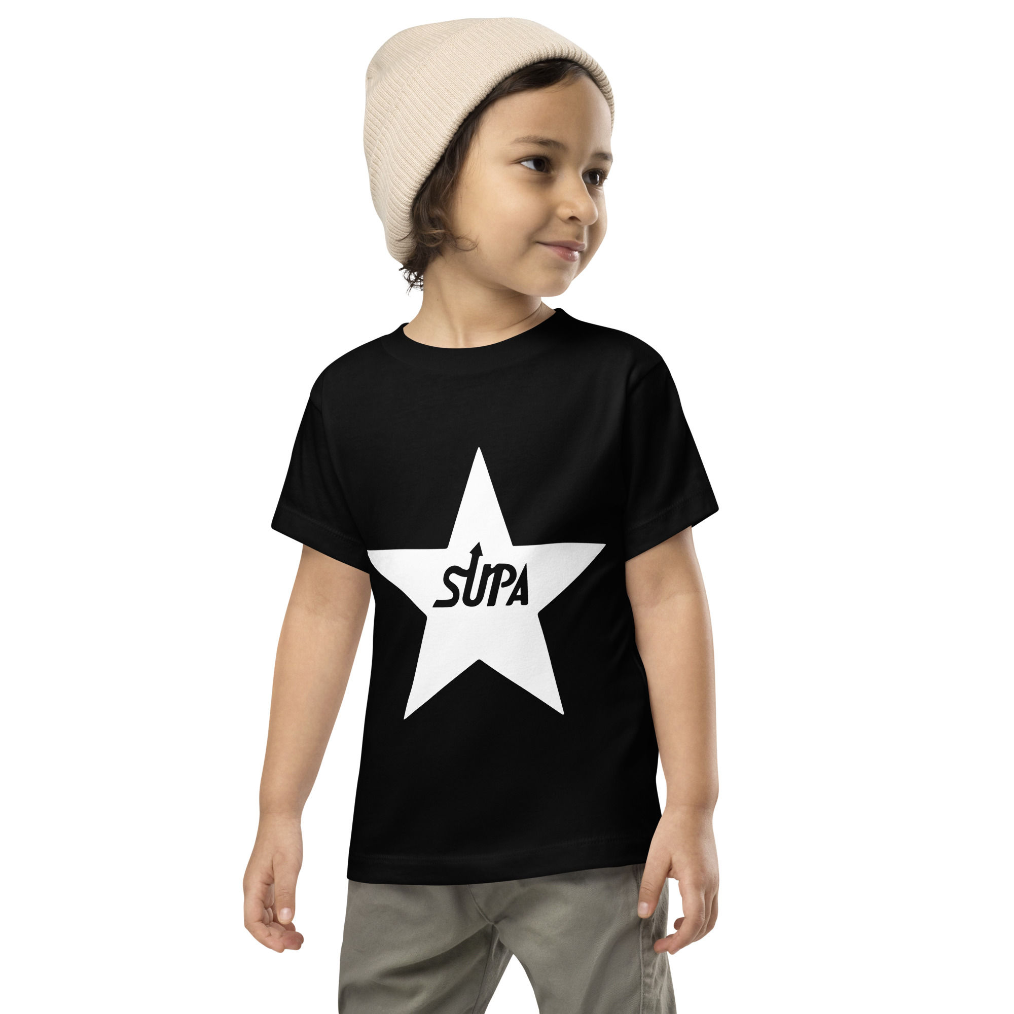 SUPA Star White Logo Toddler Short Sleeve Tee