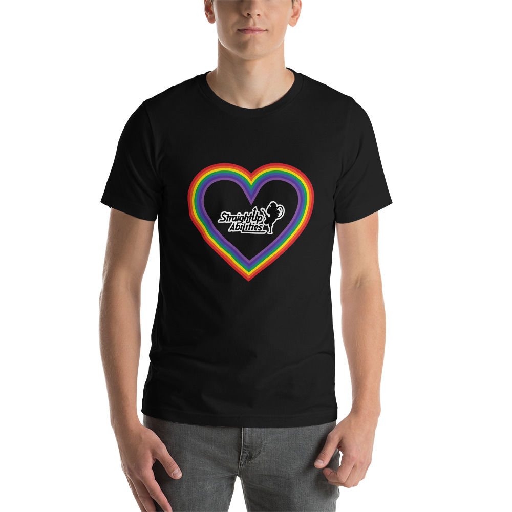 Short-Sleeve Unisex Rainbow Heart T-Shirt