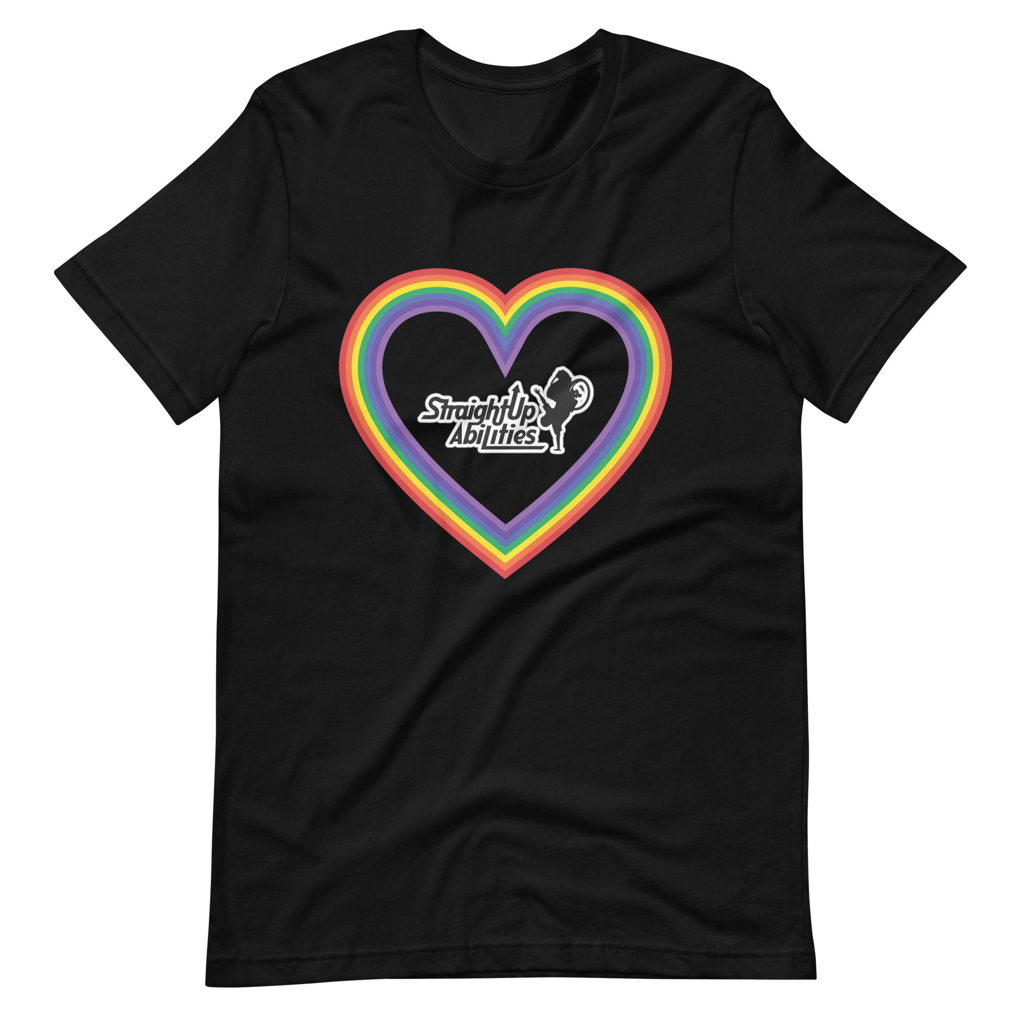 Rainbow Heart SUPA Logo Unisex t-shirt