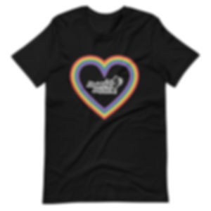 Rainbow Heart SUPA Logo Unisex t-shirt