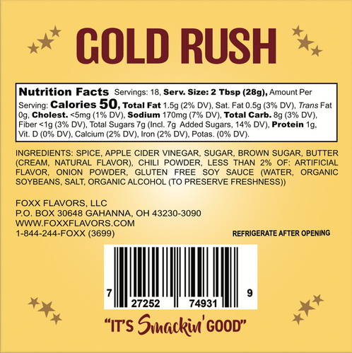 Gold Rush 18.oz | FOXX FLAVORS, LLC