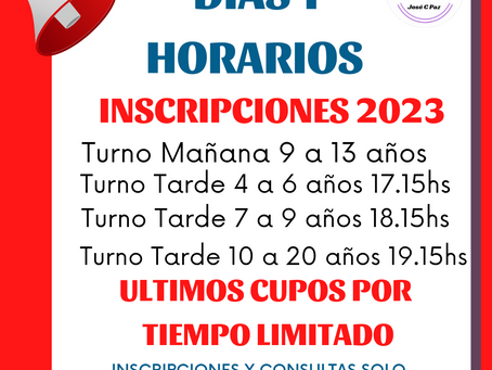 HORARIOS 2023
