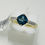 Thumbnail: 9ct yellow gold blue topaz and diamond ring