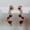 Thumbnail: 9ct yellow gold ruby and diamond earrings