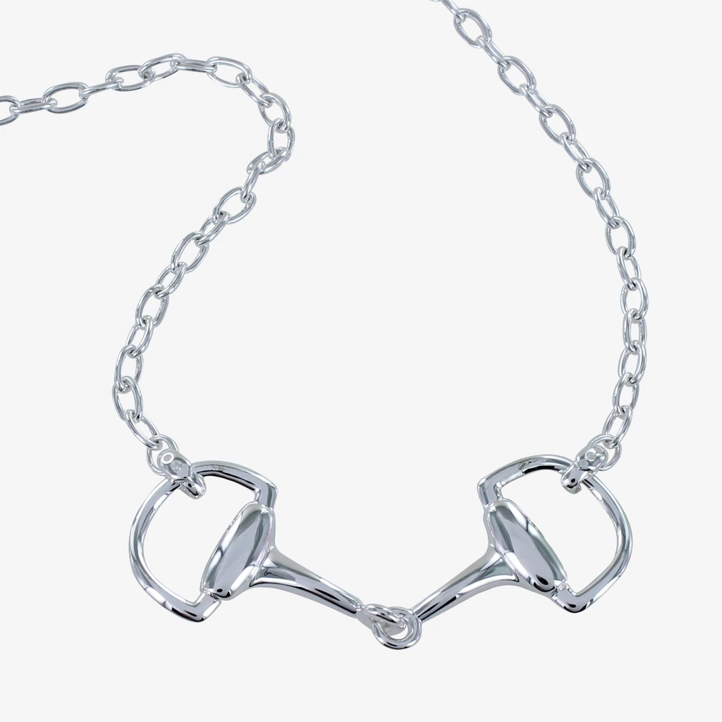 Sterling silver snaffle necklace