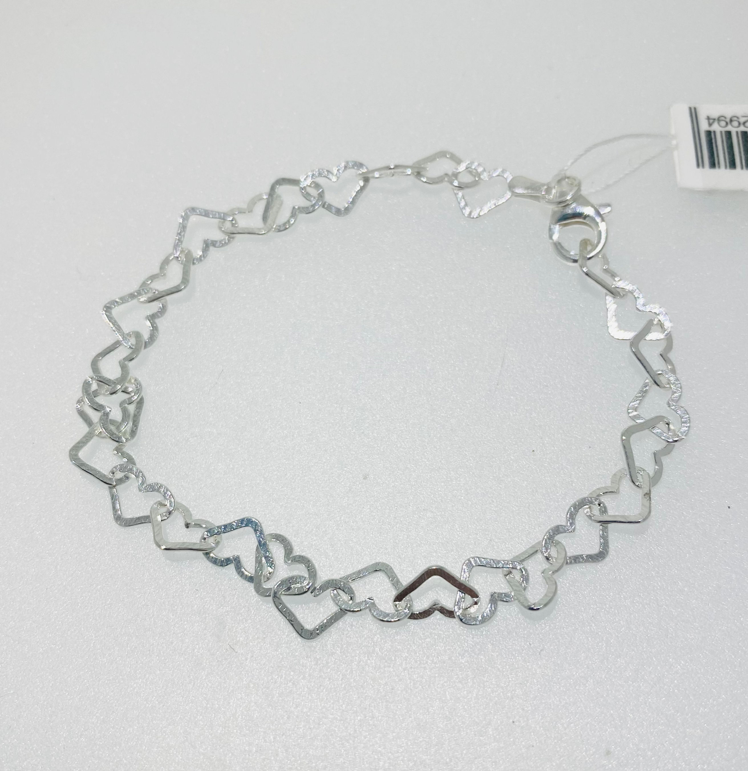 Silver heart bracelet