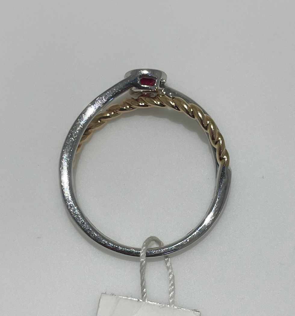 Thumbnail: 18ct rose/white ruby ring