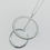 Thumbnail: Silver oval drop pendant