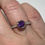 Thumbnail: 9ct yellow gold amethyst and diamond ring