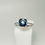 Thumbnail: 9ct white gold blue topaz ring