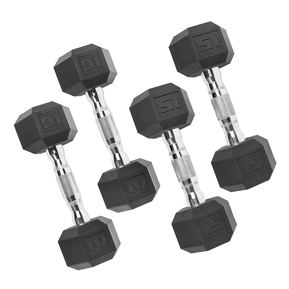 Thumbnail: Coated Hex Dumbbell Weight Set