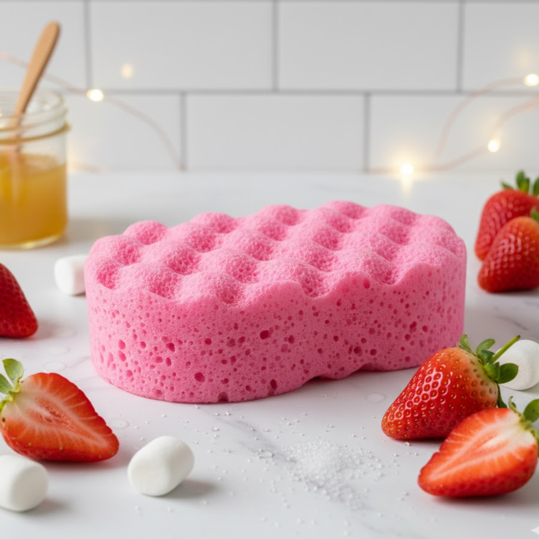 Marshmallow & English Strawberry Soap Sponge